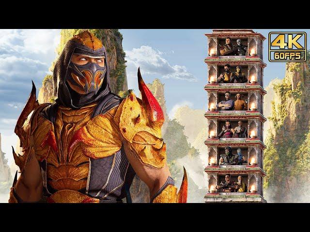 Mortal Kombat 1 - SCORPION Klassic Towers Gameplay (Very Hard Difficulty) @ 4K 60ᶠᵖˢ 