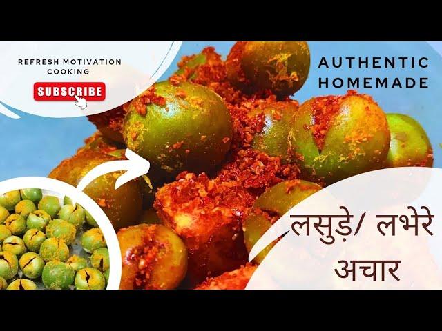 गर्मियों की जान, चटपटा लभेरे/ गुंदा का स्वादिष्ट अचार| Gunda pickle| lasude ka achaar#summer pickle