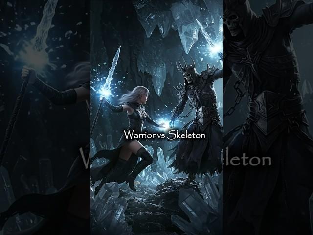 ️vs Ice Warrior vs Skeleton !! #battle #duel #demon #versus #shorts #yokai #skeleton