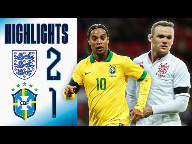 England 2-1 Brazil | Hart Penalty Heroics v Ronaldinho, Rooney & Lampard On Target | Highlights