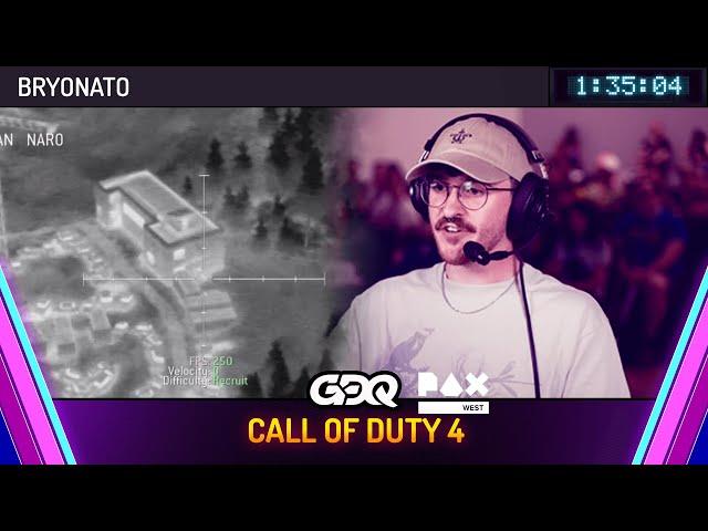 Call of Duty 4 by bryonato in 1:35:04 - GDQ @ PAX West 2024