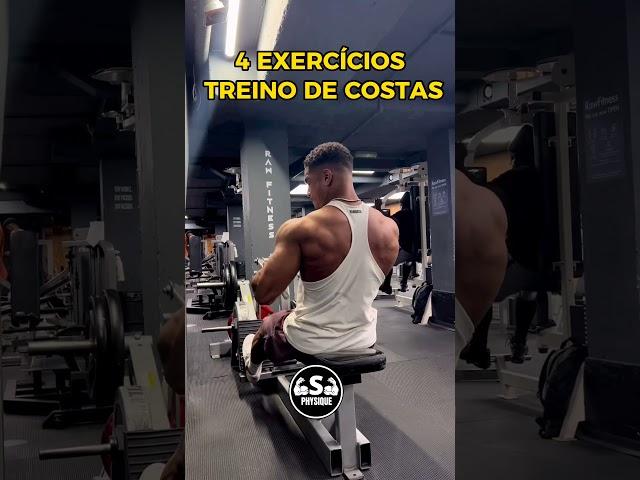 TOP 4 EXERCÍCIOS TREINO DE COSTAS #treino #treinopesado #musculação