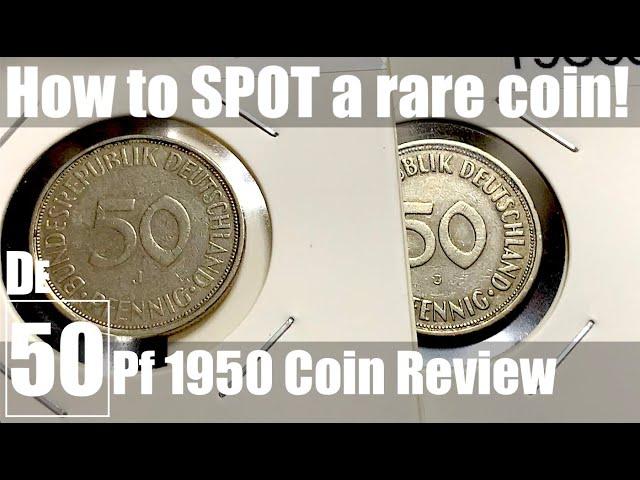 How to collect? ... the rare Germany 1950 50 Pfennig coin to spot!