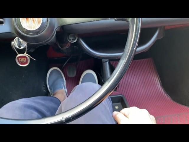 "La doppietta " double clutch fiat 500 (1971) no synchro, video guide how to drive