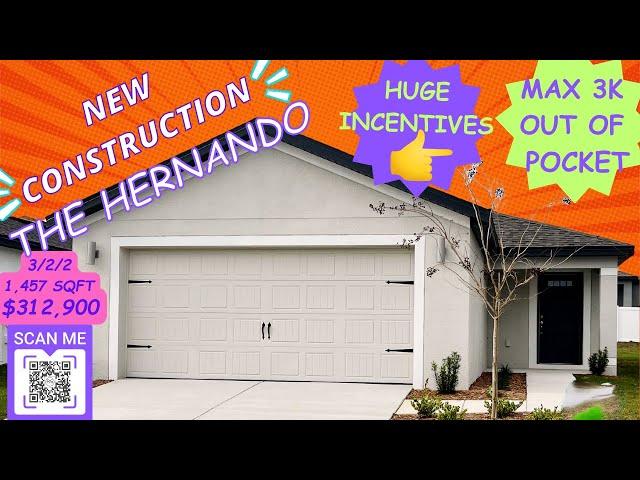 Max $3,000 Out Of Pocket for this New Construction The Hernando – LGI - 3/2/2- 1457 ft.² – $312,900