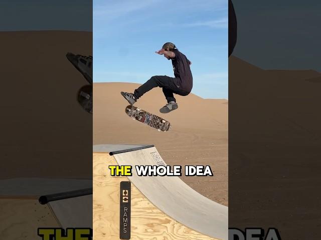 Secret Desert Ramp ️ with @DaveBachinsky and @DrSalsaVerde #skateboarding