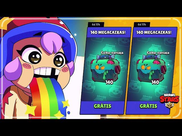 ABRI 140 CAIXAS CARCAÇA GRATIS e ELAS ESTÃO SENSACIONAIS! CORRA e PEGUE AS SUAS! BRAWL STARS