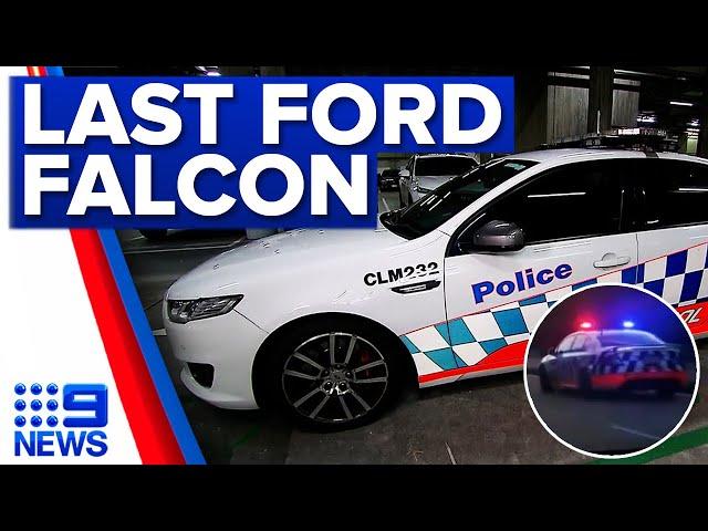 End of an era for the Ford Falcon as police patrol car | 9 News Australia