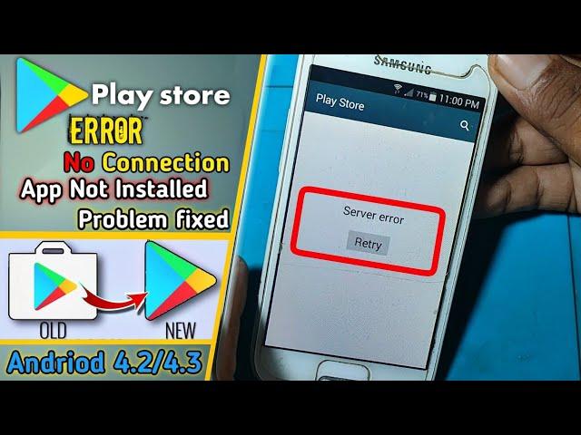 How To Fix Google play store Error No Connection | play store server error | Android 4.2/4.3/4.4