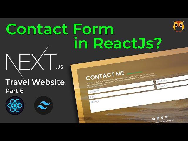 How to Create a Functional Contact Form in React.js | Next.js Travel Website | Geekboots