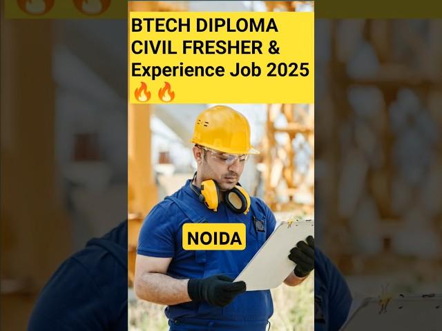 Noida Civil Engineering Job Openings | Civil Engineering Jobs For Freshers #shorts #viral #civiljobs