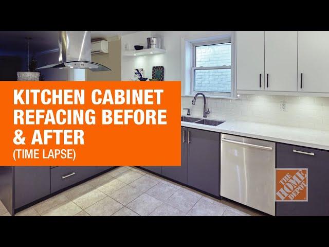 Kitchen Cabinet Refacing Before & After | The Home Depot Canada