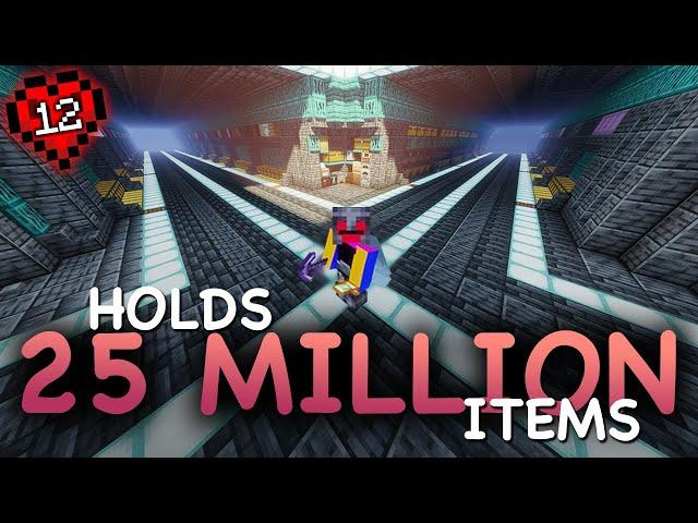 This Room Holds 25 MILLION ITEMS In Hardcore Minecraft!