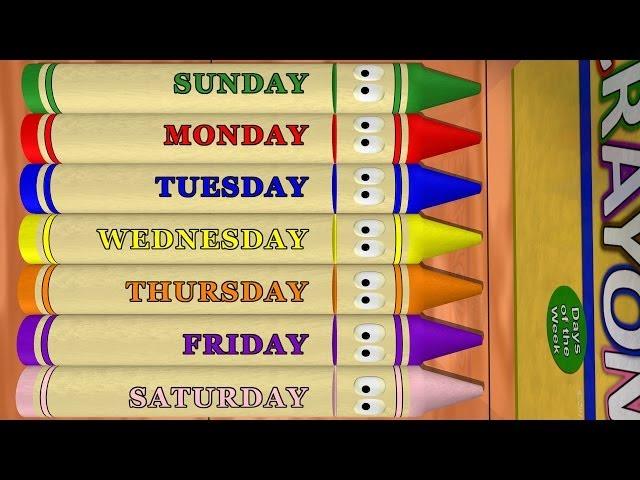 Days of the Week: Sunday to Saturday with Calendar Crayons