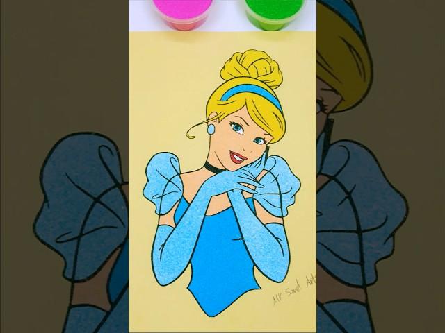 Cinderella Sand ASMR #cinderella #asmr  #sandasmr #sandpainting #relaxing #sandpainting  #coloring