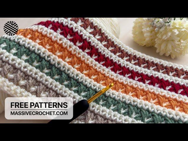 VERY EASY Crochet Pattern for Beginners!  ️  UNUSUAL Crochet Stitch for Baby Blanket & Bag