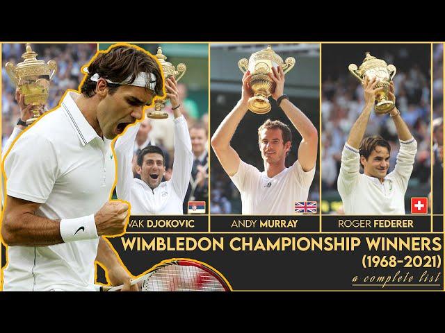 Wimbledon Championship Winners (1968-2021) | Er Stats |