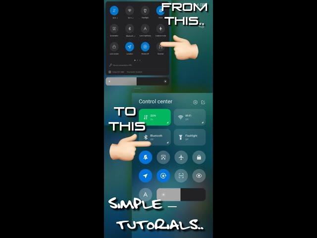 How to change my control center tutorials. (Tagalog)