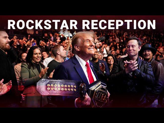 UFC crowds erupt as Trump embraces Joe Rogan for the first time since landslide victory