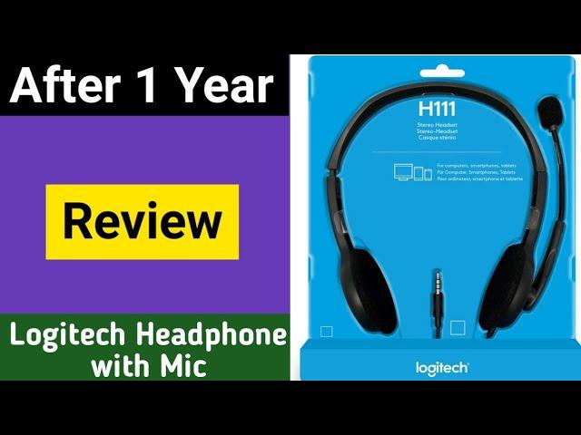 Logitech H111 Wired On Ear Headphones With Mic Black