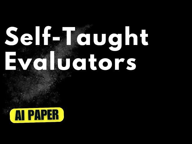 Self-Taught Evaluators - Audio Podcast