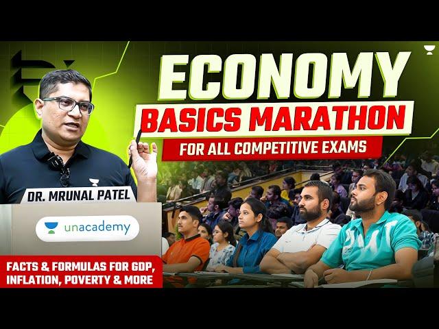 Economy Basics Marathon: GDP-GNP Formula, CPI-WPI Inflation, Poverty BPL line, etc @TheMrunalPatel