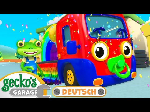 Regenbogen-Karnevalskostüm | 60-minütige Zusammenstellung｜Geckos Garage Deutsch｜LKW für Kinder ️