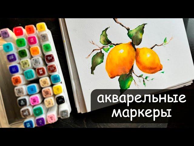 Вариант акварели, которые не бесит!)) Акварельные маркеры и как ими рисовать