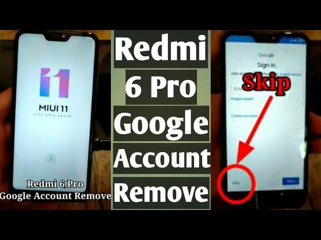 Redmi 6pro Google Account Bypass Unlock MIUI 11 #Redmi6Pro