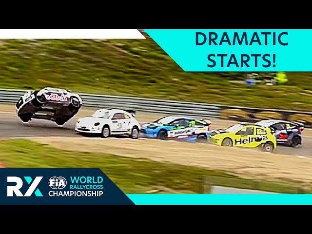 Most Dramatic Rallycross Starts! Crashes, Battles and Overtakes from the grid! World RX