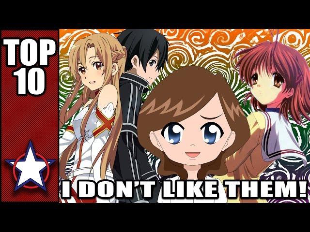 TOP 10 ANIME EVERYONE LIKES BUT ROBYN DOESN'T!!!