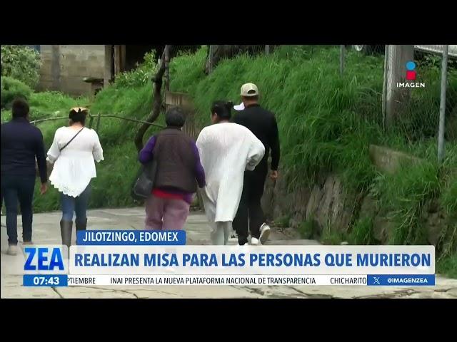 Realizan misa por las víctimas del desgajamiento de un cerro en Jilotzingo, Edoméx | Francisco Zea