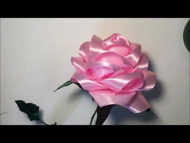 Big rose of satin ribbon