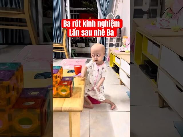 Lần sau Ba rút kinh nghiệm nha Ba. #tepgaofamily #begaotihon #begao #progeria