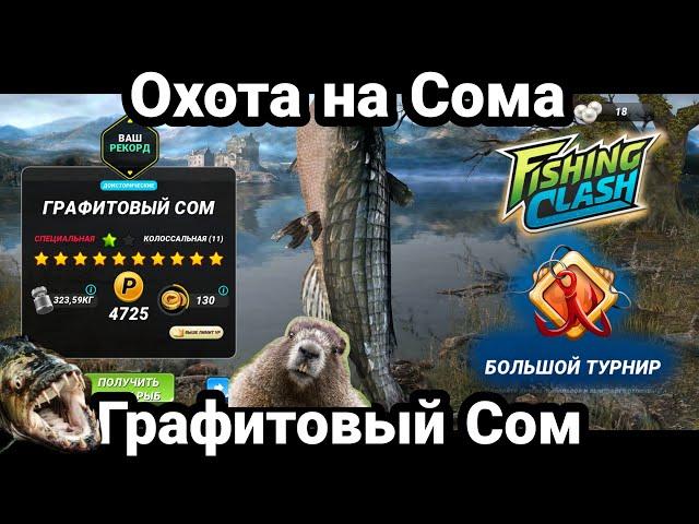 Охота на Сома / Графитовый Сом/ Special fish Graphite Catfish /  /Fishing Clash: Реальная рыбалка