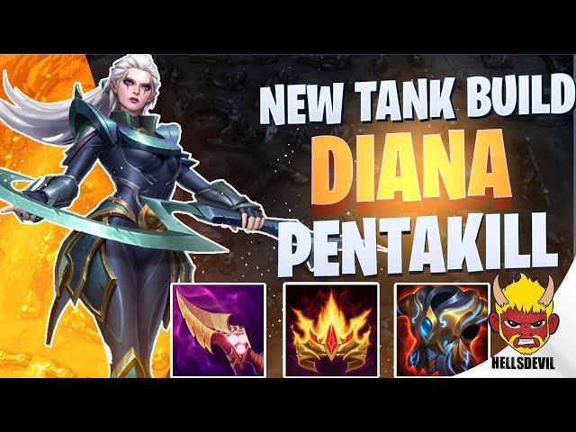 WILD RIFT | *NEW* CRAZY TANK DIANA BUILD PENTAKILL | Challenger Diana Gameplay | Guide & Build