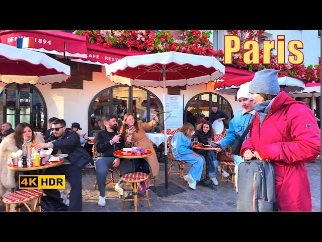 Paris, France - Walking tour in Paris, February 18, 2025  - Quartier Montmartre, Paris 4K UHD