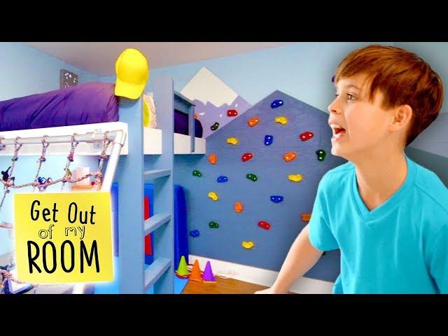 Boy Gets ROCK CLIMBING WALL In His Room! | Get Out Of My Room | Universal Kids