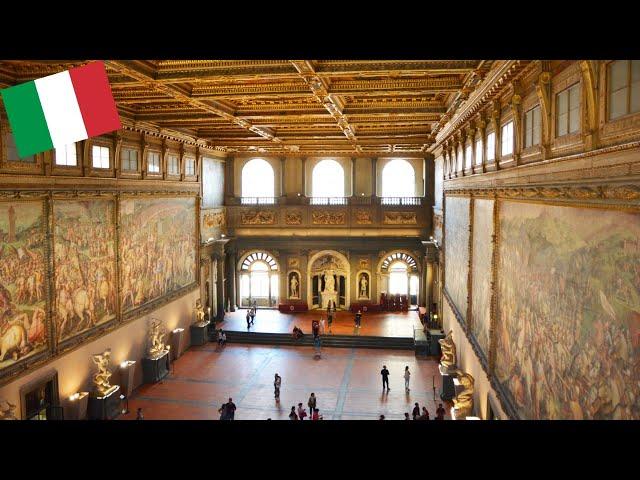 PALAZZO VECCHIO-MEDIEVAL FORTRESS ON THE OUTSIDE; RENAISSANCE PALACE ON THE INSIDE!