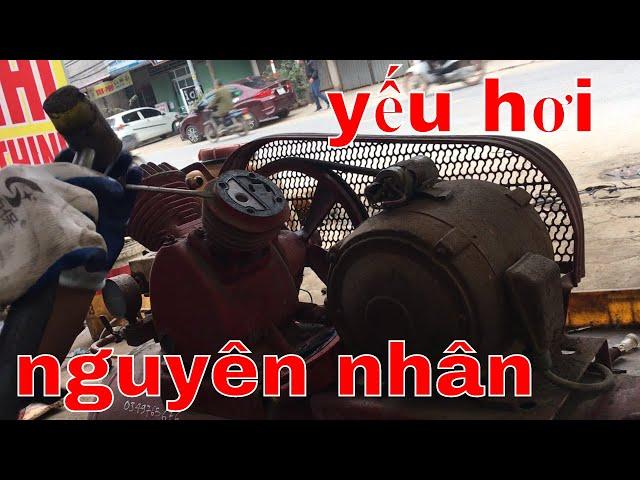 sửa máy nén khí | bệnh yếu hơi lên chậm | điện máy cao hiếu