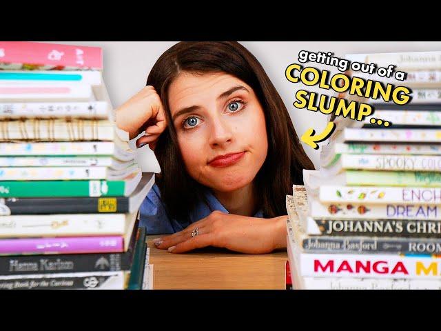 COLORING SLUMP VLOG  Supply Shopping, Acrylic Marker Coloring & Overcoming Creative Burnout