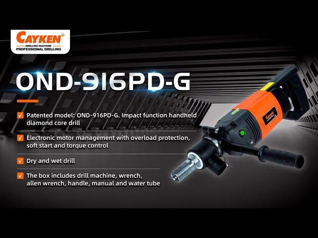 Cayken OND-916PD-G Wet / Dry Diamond Core Drill