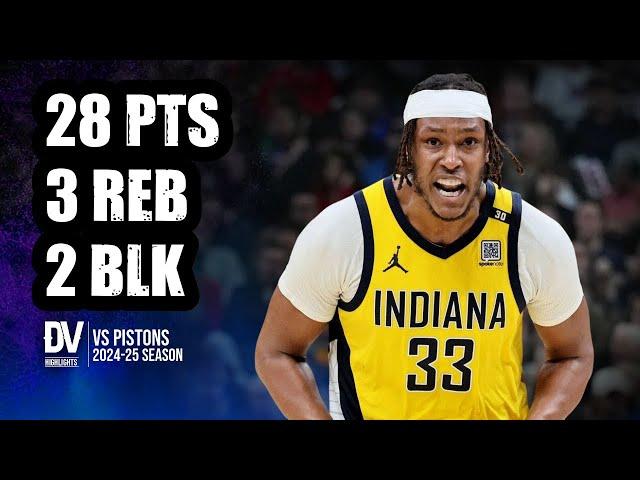 Myles Turner vs Pistons 28 pts 3 reb 2 blk | Jan 16, 2025 | Regular Season