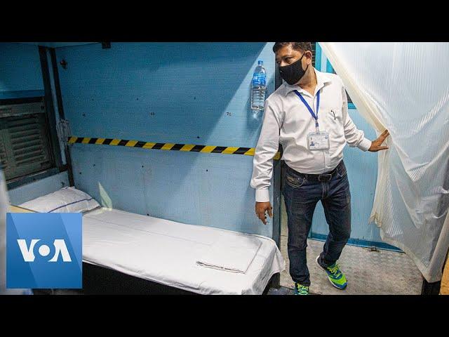 India Train Cars Transform into Makeshift Hospital