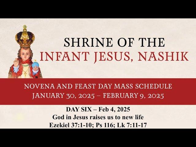 English Mass & Novena || Day_6 || 04 February 2025 || Infant Jesus Shrine Nashik || 6 am ||