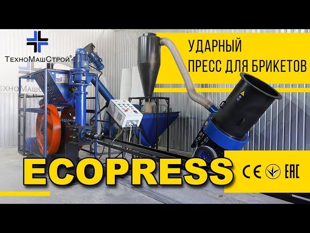 Ударный пресс для брикетов "Ecopress" от завода ООО "ТехноМашСтрой"