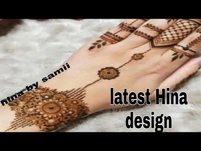 New simple and stylish Menhdi design for hands by life with samii