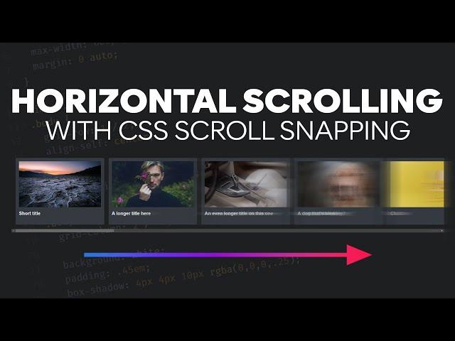 Create a horizontal media scroller with CSS