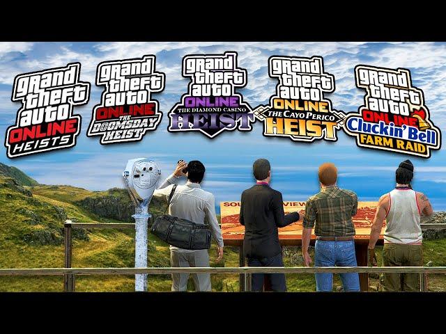 THE Mega Grind! $24,741,173 Everyone's Take Combined | Playing All Of The GTA 5 Online Heists DLC