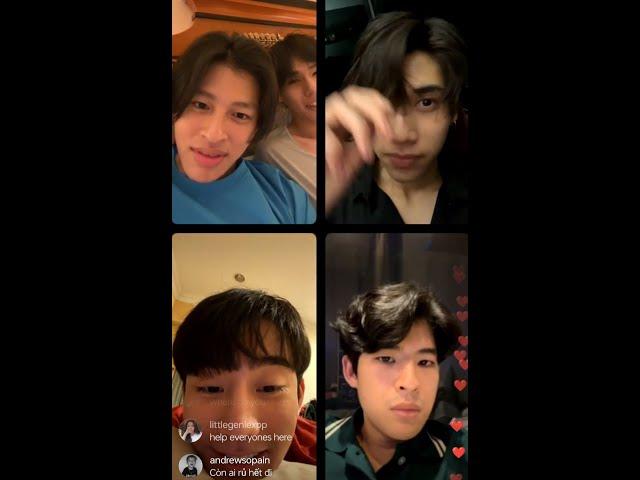 [Eng Sub] Pond Phuwin ig live in Vietnam with Dunk, Force, Mark | 230407 | #ppnaravit ig